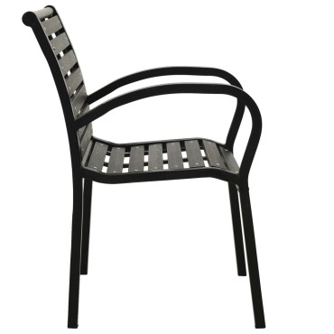 vidaXL Καρέκλες Κήπου 2 τεμ. Γκρι από Ξύλο 61x56x76cm