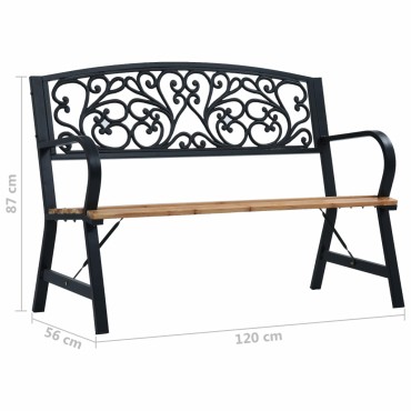 vidaXL Παγκάκι Κήπου Ξύλινο 120x56x87cm 1 τεμ.