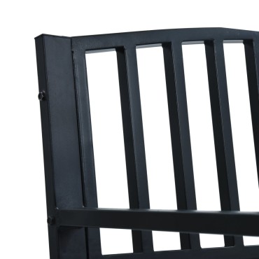 vidaXL Παγκάκι Κήπου Μαύρο Ατσάλινο 125x53x82cm 1 τεμ.