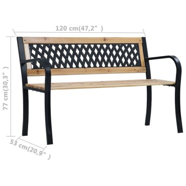 vidaXL Παγκάκι Κήπου Ξύλινο 120x53x77cm 1 τεμ.