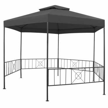 vidaXL Κιόσκι Κήπου Ανθρακί 323 x 275 x 265 εκ.