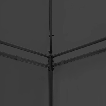 vidaXL Κιόσκι με Κουρτίνες Ανθρακί 600 x 298 x 270 εκ.