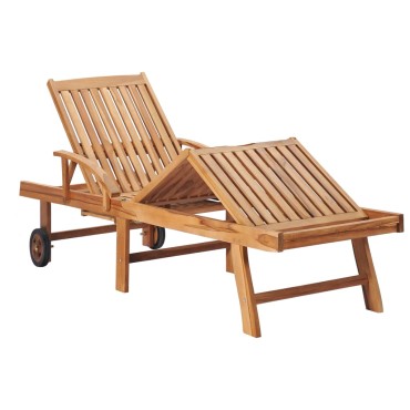 vidaXL Ξαπλώστρα από Μασίφ Ξύλο Teak 1 τεμ.