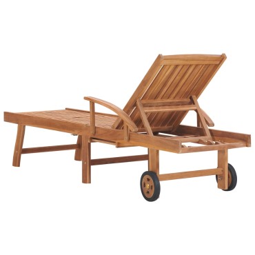 vidaXL Ξαπλώστρα από Μασίφ Ξύλο Teak 1 τεμ.