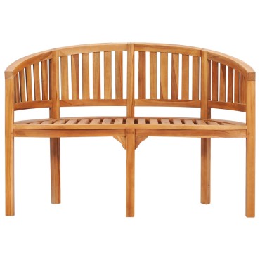 vidaXL Παγκάκι με Καμπυλωτή Πλάτη από Μασίφ Ξύλο Teak 120x52x86cm 1 τεμ.