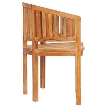 vidaXL Παγκάκι με Καμπυλωτή Πλάτη από Μασίφ Ξύλο Teak 120x52x86cm 1 τεμ.