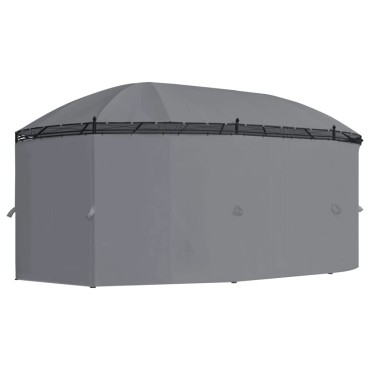 vidaXL Κιόσκι με Κουρτίνες Ανθρακί 520 x 349 x 255 εκ.