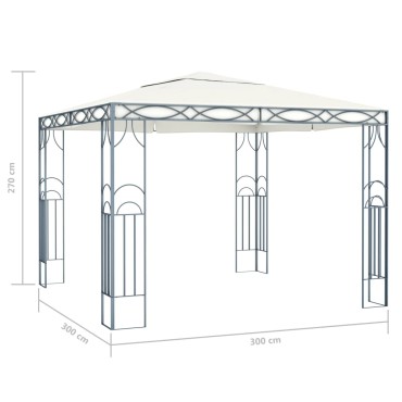 vidaXL Κιόσκι Κρεμ 300 x 300 εκ.