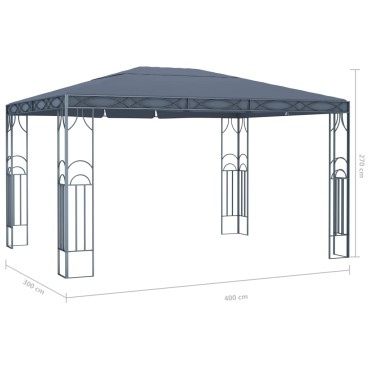 vidaXL Κιόσκι Ανθρακί 400 x 300 εκ.
