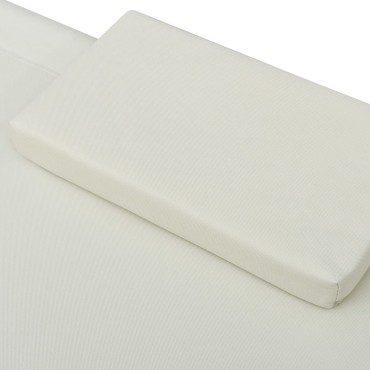vidaXL Ξαπλώστρα - Κρεβάτι Κήπου Κρεμ 200x90cm από Ατσάλι