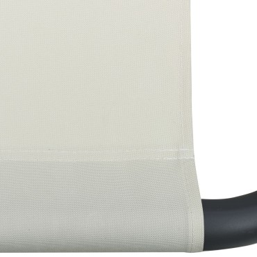vidaXL Ξαπλώστρα - Κρεβάτι Κήπου Κρεμ 200x90cm από Ατσάλι