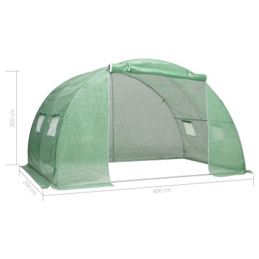 vidaXL Θερμοκήπιο 8 μ² 2 x 4 x 2 μ.