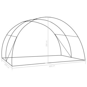 vidaXL Θερμοκήπιο 8 μ² 2 x 4 x 2 μ.