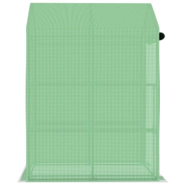 vidaXL Θερμοκήπιο με Ράφια 143 x 143 x 195 εκ. από Ατσάλι