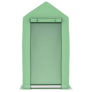 vidaXL Θερμοκήπιο 0,5 μ² 1x0,5x1,9 μ. με Ατσάλινο Πλαίσιο