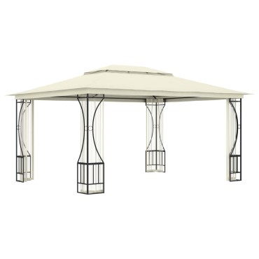 vidaXL Κιόσκι με Δίχτυα Κρεμ 300 x 400 x 265 εκ.