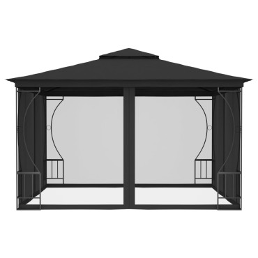 vidaXL Κιόσκι με Δίχτυα Ανθρακί 300 x 300 x 265 εκ.