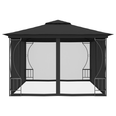 vidaXL Κιόσκι με Δίχτυα Ανθρακί 300 x 400 x 265 εκ.