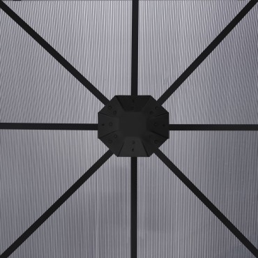 vidaXL Κιόσκι με Κουρτίνες Ανθρακί 300 x 300 x 265 εκ.