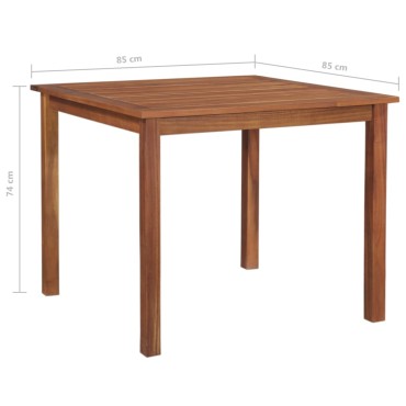 vidaXL Τραπέζι Κήπου 85x85x74cm από Μασίφ Ξύλο Ακακίας 1 τεμ.