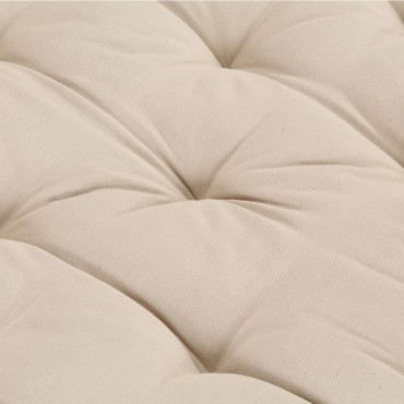 vidaXL Μαξιλάρα Δαπέδου / Παλέτας Μπεζ 120x80x10cm Βαμβακερή