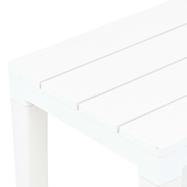 vidaXL Πάγκοι Κήπου 2 τεμ. Λευκοί Πλαστικοί 60x38,5x45cm