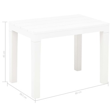vidaXL Πάγκοι Κήπου 2 τεμ. Λευκοί Πλαστικοί 60x38,5x45cm