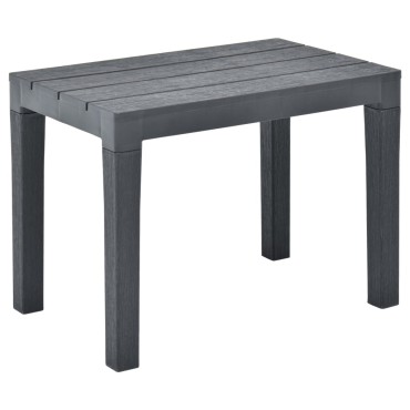 vidaXL Πάγκοι Κήπου 2 τεμ. Ανθρακί Πλαστικοί 60x38,5x45cm