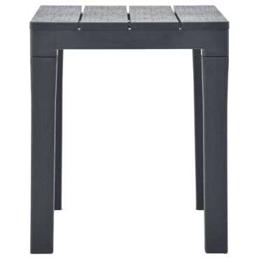 vidaXL Πάγκοι Κήπου 2 τεμ. Ανθρακί Πλαστικοί 60x38,5x45cm