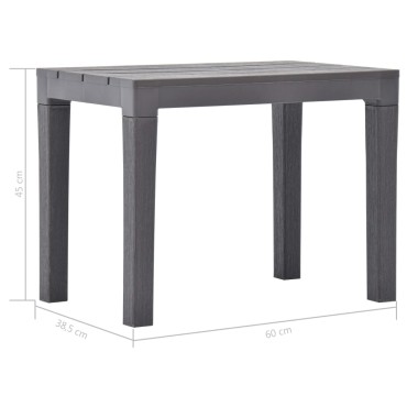 vidaXL Πάγκοι Κήπου 2 τεμ. Μόκα Πλαστικοί 60x38,5x45cm