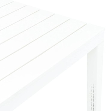 vidaXL Τραπέζι Κήπου Λευκό 78x78x72cm Πλαστικό 1 τεμ.