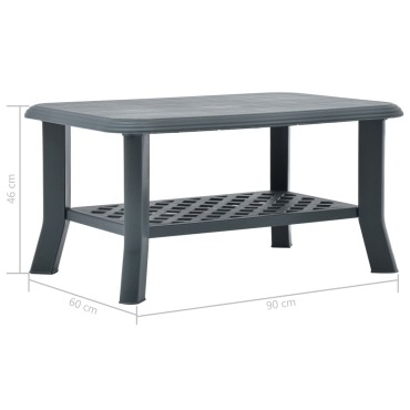 vidaXL Τραπεζάκι Σαλονιού Πράσινο 90x60x46cm Πλαστικό 1 τεμ.