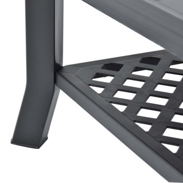 vidaXL Τραπεζάκι Σαλονιού Ανθρακί 90x60x46cm Πλαστικό 1 τεμ.