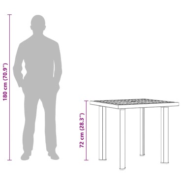 vidaXL Τραπέζι Κήπου Λευκό 80x75x72cm Πλαστικό 1 τεμ.