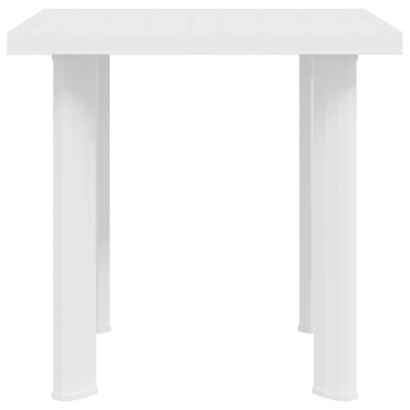 vidaXL Τραπέζι Κήπου Λευκό 80x75x72cm Πλαστικό 1 τεμ.