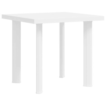 vidaXL Τραπέζι Κήπου Λευκό 80x75x72cm Πλαστικό 1 τεμ.