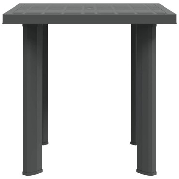 vidaXL Τραπέζι Κήπου Ανθρακί 80x75x72cm Πλαστικό 1 τεμ.
