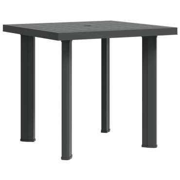 vidaXL Τραπέζι Κήπου Ανθρακί 80x75x72cm Πλαστικό 1 τεμ.