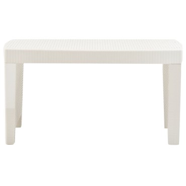 vidaXL Σαλόνι Κήπου 3 τεμ. Λευκό Πλαστικό 77x54x40cm