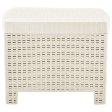 vidaXL Σαλόνι Κήπου 3 τεμ. Λευκό Πλαστικό 77x54x40cm
