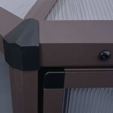 vidaXL Θερμοκήπιο 240 x 211 x 232 εκ. Αλουμινίου