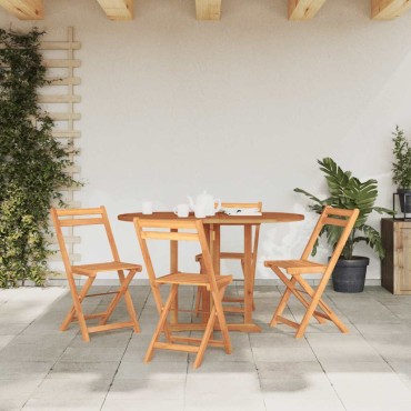 vidaXL Τραπέζι Κήπου Butterfly Πτυσσόμενο 120x70x75cm Μασίφ Ξύλο Teak 1 τεμ.