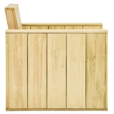 vidaXL Καρέκλα Κήπου 89x76x76cm από Εμποτισμένο Ξύλο Πεύκου 1 τεμ.