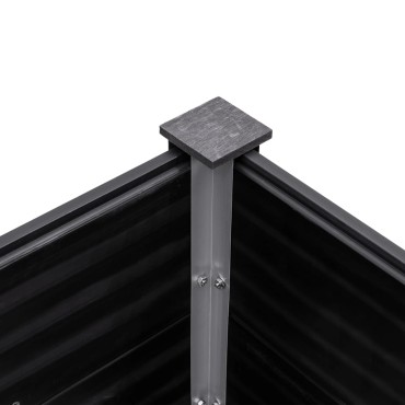 vidaXL Ζαρντινιέρα Υπερυψωμένη Γκρι 250 x 100 x 54 εκ. από WPC