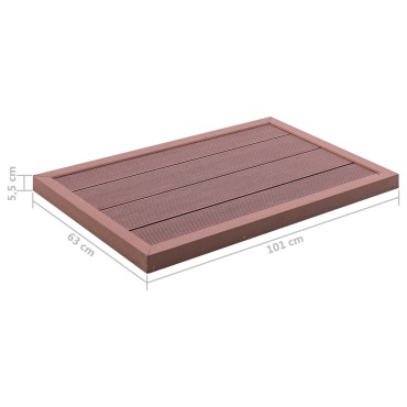 vidaXL Πάτωμα για Ηλιακή Ντουζιέρα Καφέ 101 x 63 x 5,5 εκ. από WPC