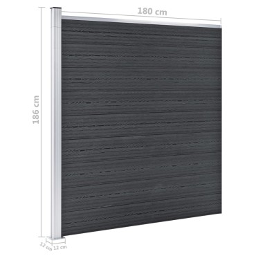 vidaXL Πάνελ Περίφραξης Γκρι 175x186cm από WPC