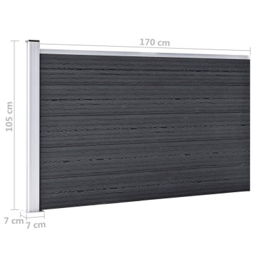 vidaXL Πάνελ Περίφραξης Γκρι 175x105cm από WPC
