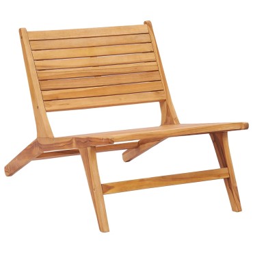 vidaXL Καρέκλα Κήπου με Υποπόδιο από Μασίφ Ξύλο Teak 89,5x60x65cm 1 τεμ.