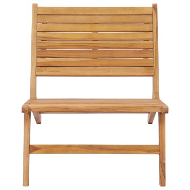 vidaXL Καρέκλα Κήπου με Υποπόδιο από Μασίφ Ξύλο Teak 89,5x60x65cm 1 τεμ.