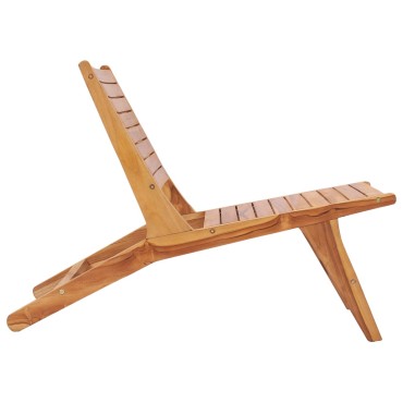 vidaXL Καρέκλα Κήπου με Υποπόδιο από Μασίφ Ξύλο Teak 89,5x60x65cm 1 τεμ.